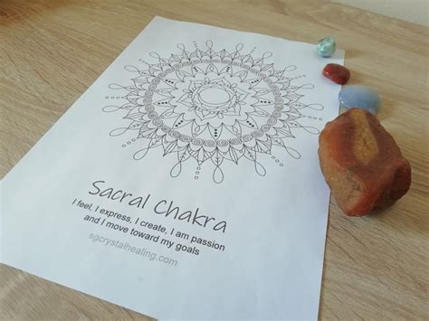 Sacral Chakra Mandala Artwork Coloring Art Chakra Instant - Etsy