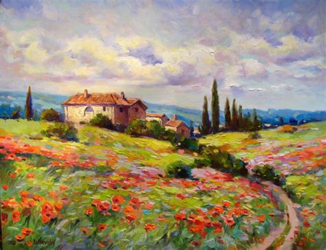 Landscape In Italy. Tuscany., Painting by Vladimir | Artmajeur