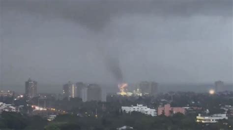 Sparks fly as tornado touches ground in Fort Lauderdale