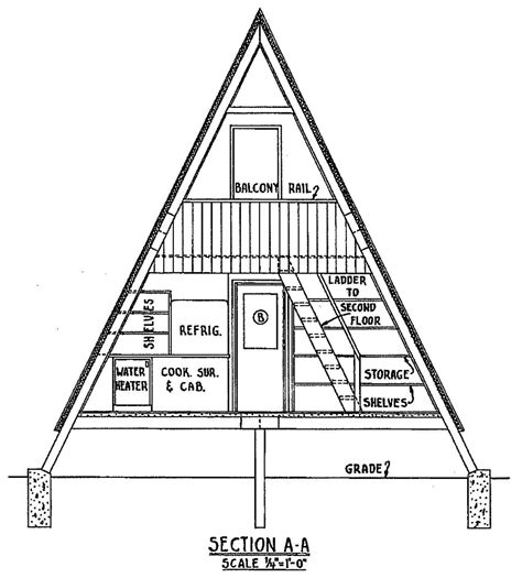 A frame house plans, A frame cabin plans, A frame house