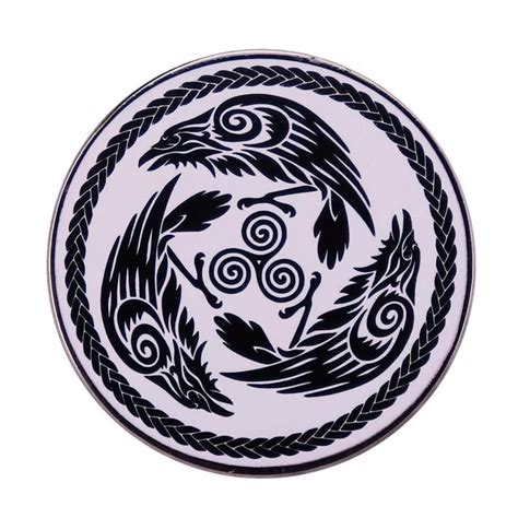 Raven Norse-Celtic Symbols Viking Brooches - Viking Style