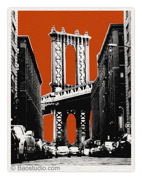 DUMBO Brooklyn New York Art Print Poster NY World Traveler | Etsy