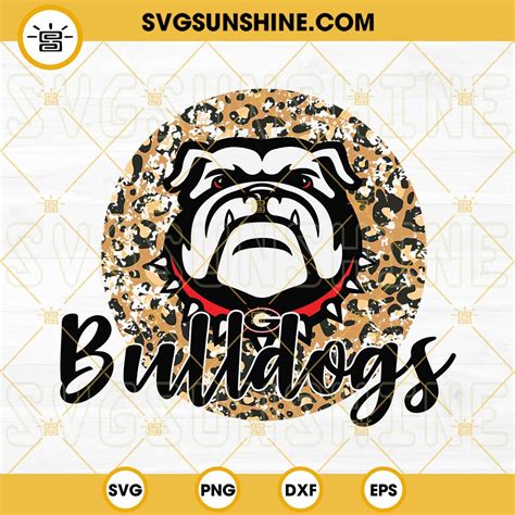 Bulldogs SVG, Ga Bulldog SVG, Georgia Bulldogs SVG, Bulldogs Leopard Shirt SVG PNG DXF PS Cut Files