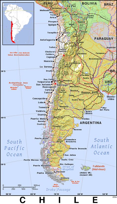 CL · Chile · Public domain maps by PAT, the free, open source, portable ...