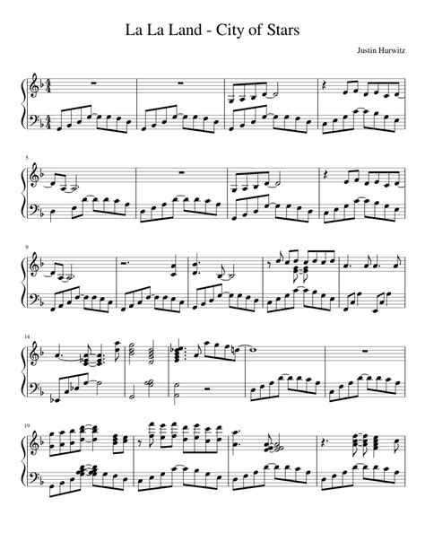 City Of Stars La La Land Piano Sheet Music Pdf Free ~ Kids Piano Lessons