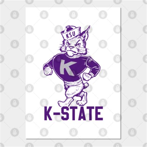 Vintage Willie the Kansas State Wildcat Mascot - Kansas State - Posters ...