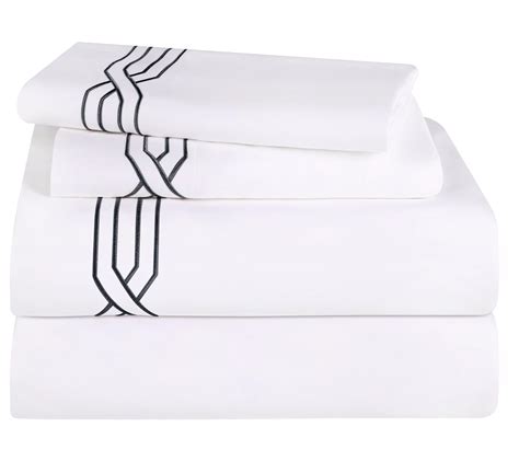 Superior Egyptian Cotton 1200TC Embroidered Sheet Set, Queen - QVC.com