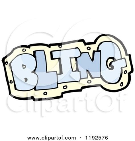 Cartoon of the Word Bling - Royalty Free Vector Illustration by lineartestpilot #1192576