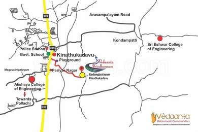 Vedaanta and Veeraraghavan and True Value Vedaanta Brindhavanam Map - Kinathukadavu, Coimbatore ...