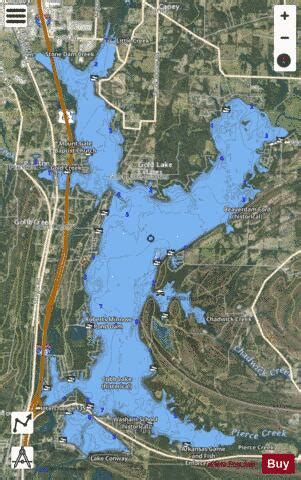 Lake Conway Fishing Map | Nautical Charts App