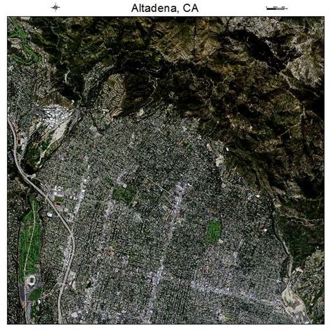 Aerial Photography Map of Altadena, CA California