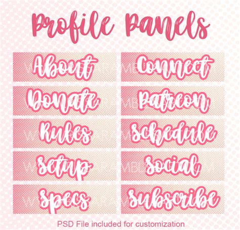 Pink Polka Dots - Twitch Profile Panels | Rissa Rambles - The Best ...