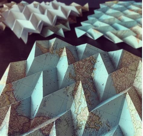 Folded Cartography | Map crafts, Folded maps, Paper art