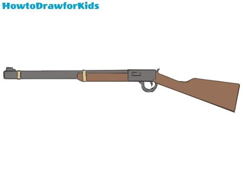 How to Draw a Rifle for Kids - Easy Drawing Tutorial