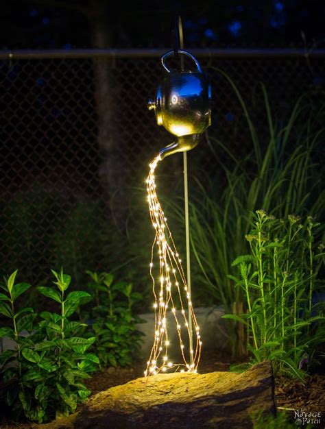 DIY Spilling Solar String Lights | aka Teapot Lights | The Navage Patch