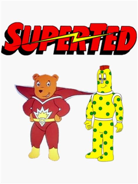 "Superted And Spotty Cartoon Sticker" Sticker for Sale by lelaalicesr | Redbubble