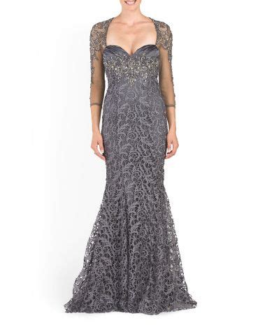 Illusion Sleeve Lace Gown - Formal - T.J.Maxx (With images) | Lace gown, Dresses, Formal dresses ...