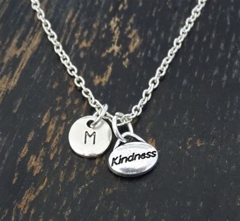 Items similar to Kindness Necklace, Kindness Charm, Kindness Pendant, Kindness Jewelry, Kindness ...