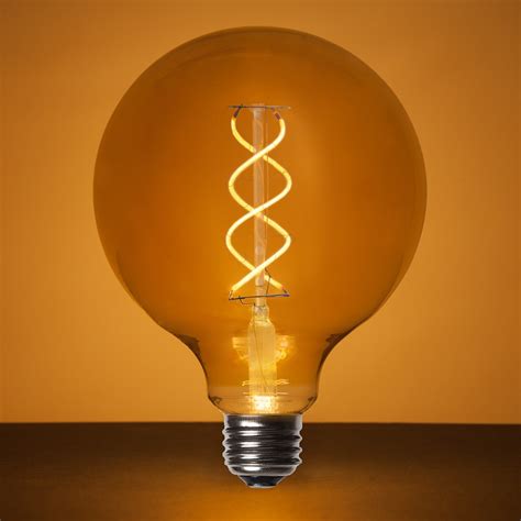 G125 Warm White Glass FlexFilament TM LED Edison Bulb Globe Light Bulb ...