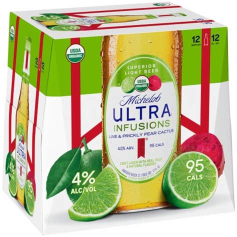 Michelob Ultra® Infusions Lime & Prickly Pear Cactus Light Beer, 12 pk ...