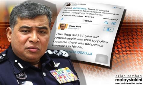 IGP goes after Pua for ‘distorting facts’ in Aminulrasyid tweet