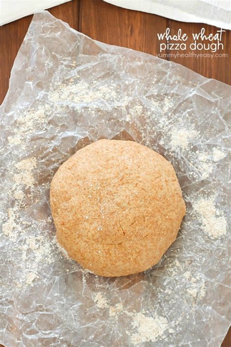 Easy Whole Wheat Pizza Dough - Yummy Healthy Easy