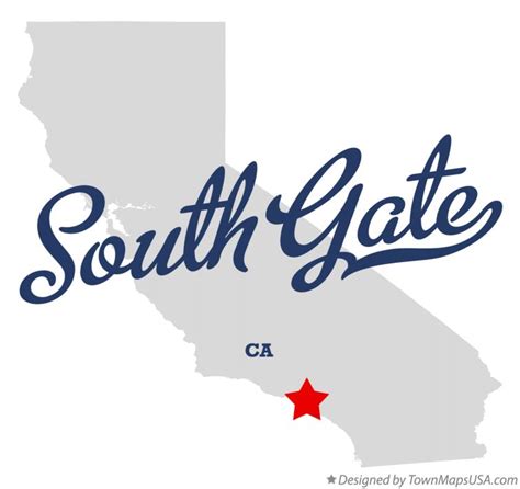 Map of South Gate, CA, California