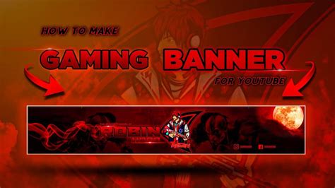 How to Make a YouTube Gaming Banner With Picsart | YouTube Banner Maker | free fire photo ...