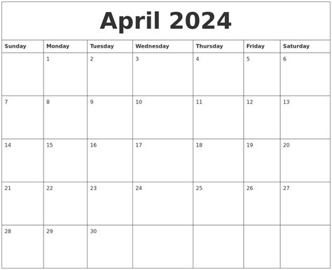 april 2024 calendar free printable calendar - april 2024 calendar free ...