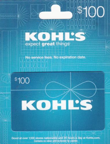 Kohl's $100 Gift Card, 1 ct - Kroger