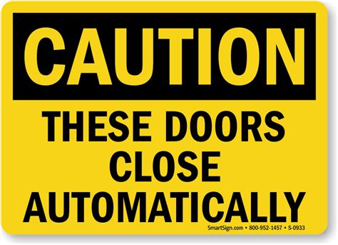 Automatic Door Signs and Labels