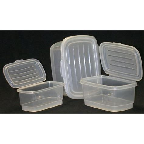 Plastic Food Storage Containers Set, Nested, Attached Lids, Dishwasher, Freezer and Microwave ...