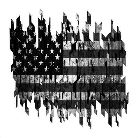 Distressed Black And White American Flag Vector Image - vrogue.co