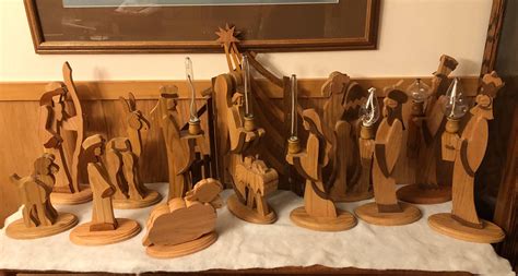 Large Handmade Wooden Nativity Set - Etsy