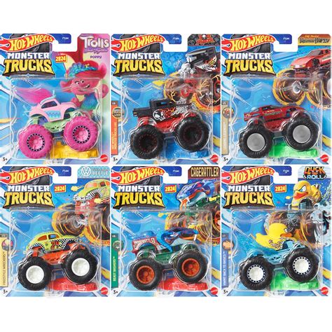 Hot Wheels Monster Trucks 1:64 Scale Vehicle 2024 Mix 1 Case of 8