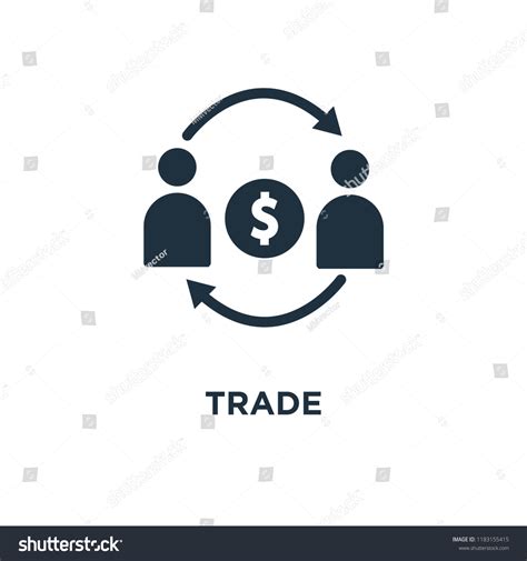 Trade Icon Black Filled Vector Illustration Stock Vector (Royalty Free ...