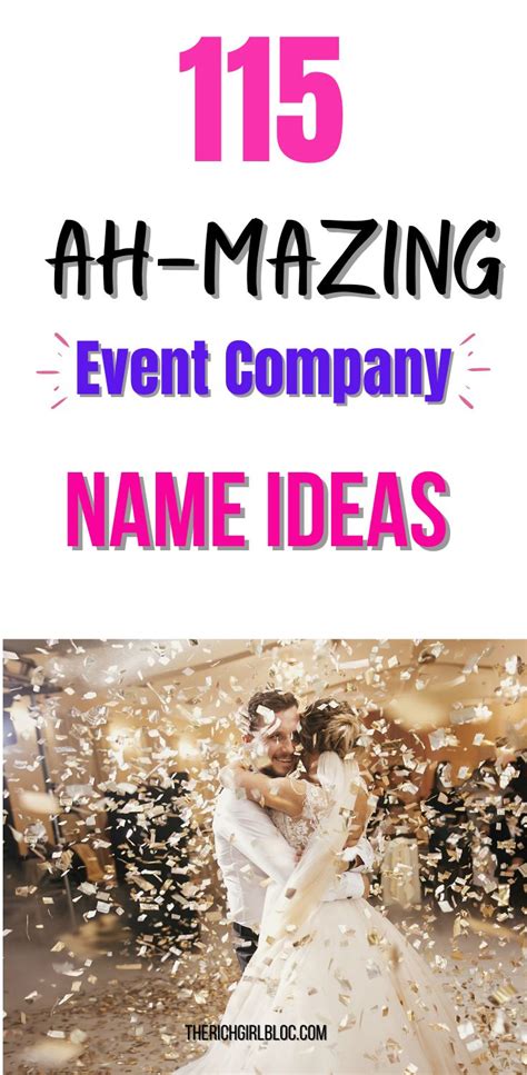 115 Ah-Mazing Event Company Name Ideas in 2021 | Event planning business, Event company, Event