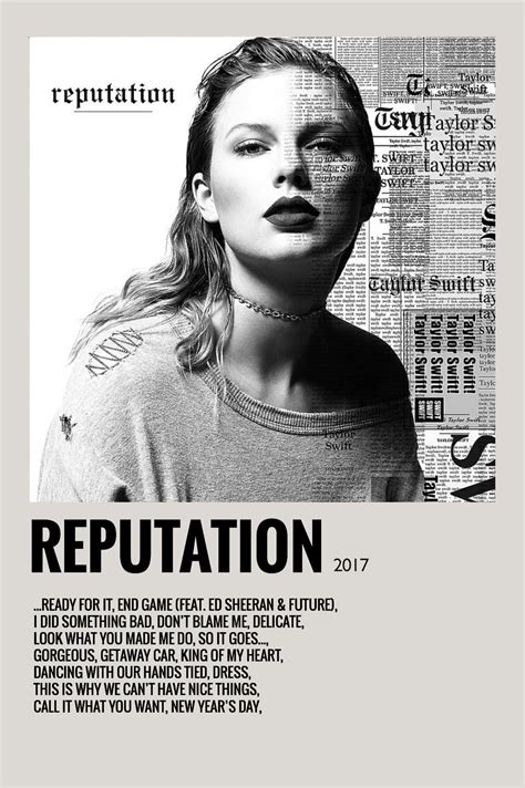 Taylor Swift Reputation Album Poster
