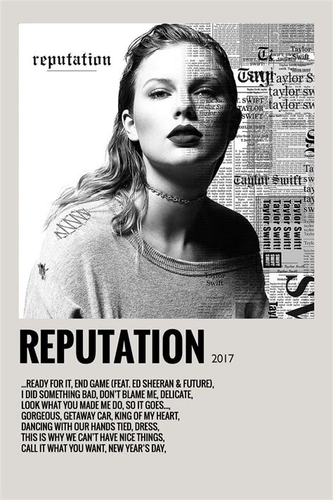 Taylor Swift Reputation Album Poster