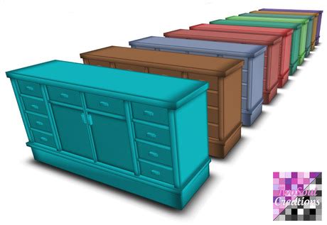 Second Life Marketplace - Colorful Sideboard