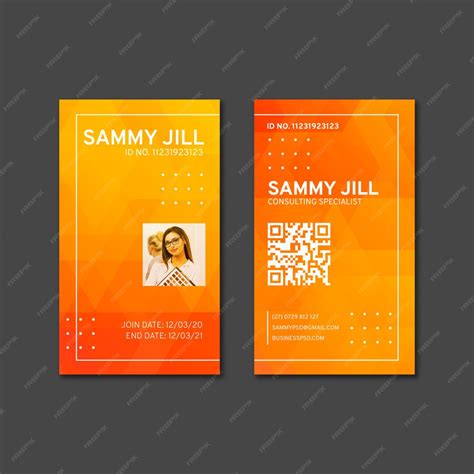 Premium Vector | Businesswoman id card template