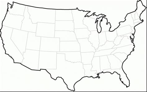 Printable Blank Map Of The United States Pdf - Printable US Maps