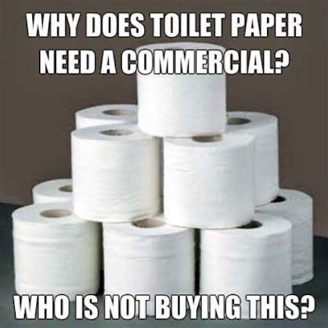 why does toilet paper need a commercial? Toilet Paper Meme, Toilet Paper Holder Wall, Toilet ...