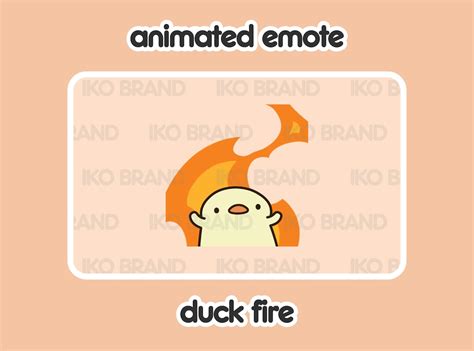 Emote animée Feu de canard Mignon Kawaii Chibi Twitch, YouTube, Discord Emotes et alertes en ...