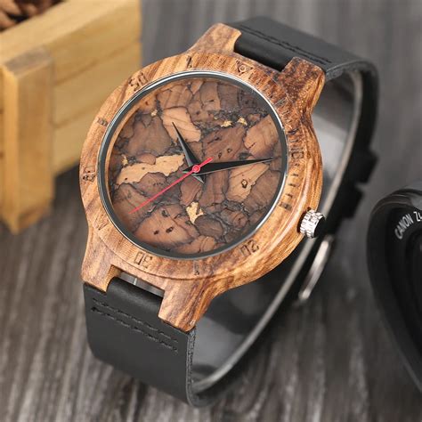 Simple Wood Watch Men's Minimalist Design WristWatch Original Wooden Bamboo Watch Male Montre ...