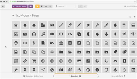 a computer screen showing the icons for different types of web pages, including buttons and symbols