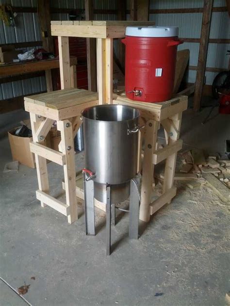 Semi-folding brew stand I made | Home brewing, Brew stand, Beer brewing equipment