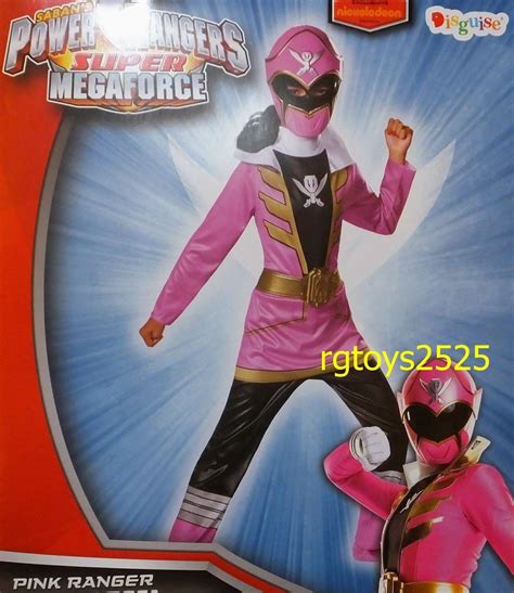 Power Rangers Super Megaforce Size 4-6 Small Pink Ranger Child Costume ...