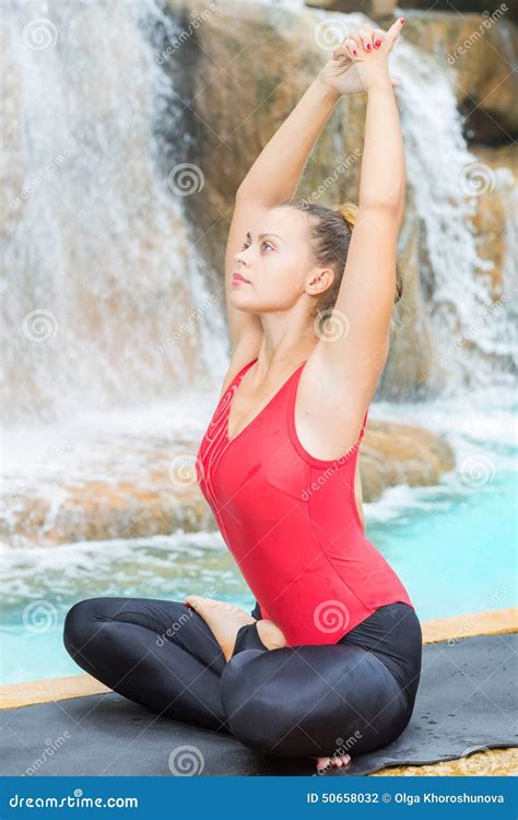 Siddhasana stock photo. Image of people, beautiful, ardha - 50658032