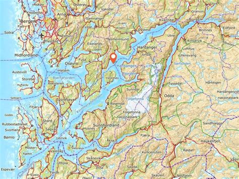 Hardangerfjord Map